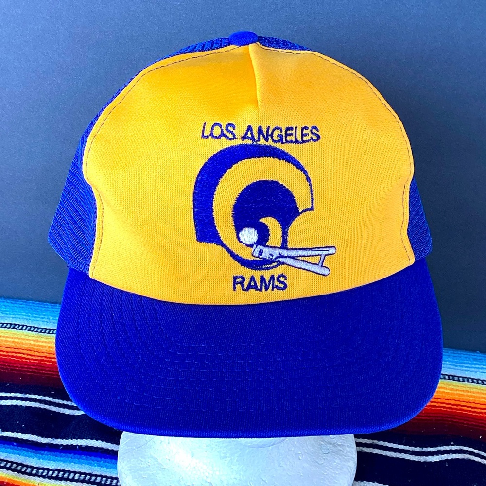 Vintage NFL Sports Unlimited Los Angeles rams SnapBack Trucker Hat Size S/M